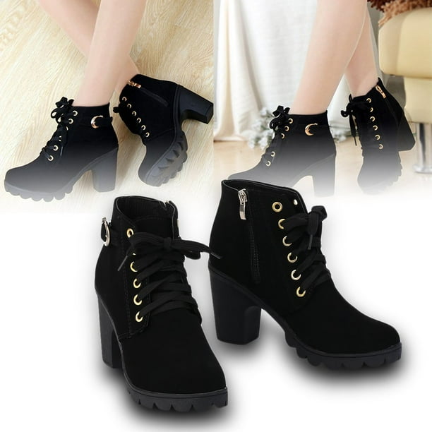 Zip up high shop heel ankle boots