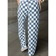thumbnail image 3 of DOKOTOO Plaid Pants for Women Casual Wide Leg Pants Elastic Waist Loose Comfy Checkered Pants with Pockets, 3 of 7