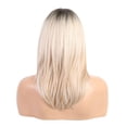 thumbnail image 2 of Peluca de disfraz sintica en capas lateral rubia de Ombre shamjiam Pelucas de pelo sintético para mujer, 2 of 9