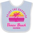 thumbnail image 3 of Inktastic Summer Enjoy the Sunshine Venice Beach California in Pink Boys or Girls Baby Bib, 3 of 4