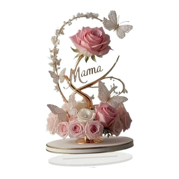 Placa decorativa acrílica 2D, letrero plano 2D, regalo creativo único, colección de arte para el hogar Flor 138cmx21cm