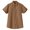 Khaki, variant on Yiaimeir Summer Men's Tops Casual Solid Color Cotton Loose Lapel Short Sleeve Men's Shirt,Size M-4XL
