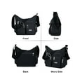 thumbnail image 2 of Deago Casual Nylon Purse Handbag Crossbody Bag Waterproof Messenger Shoulder Bag for Women (Black), 2 of 9