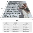 thumbnail image 3 of Christian Religious Bible Verse Scripture Prayer Jesus Plush Throw Blankets Fleece Blanket for Couch Bed Warm Throw Blanket for Women Men Boy Girls Gift Living Room Decor, 3 of 6