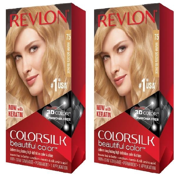 Revlon ColorSilk Beautiful Color Hair Color Warm Golden Blonde,2pk