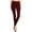 Dark Burgundy, variant on Women's Solid Color Basic Soft Comfy Elastic Waistband High Waist Leggings
