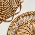 thumbnail image 3 of Esho Rattan Wall Basket Boho Round Wicker Woven BasketsTrays Hanging Decor, 3 of 7