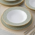 thumbnail image 5 of Noritake Infinity Green Gold Gold 12-Piece Dinnerware Set, Service for 4, 5 of 7