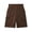 Brown, variant on Men's Lightweight Brushed Fleece Elastic Sweat Shorts with Pockets