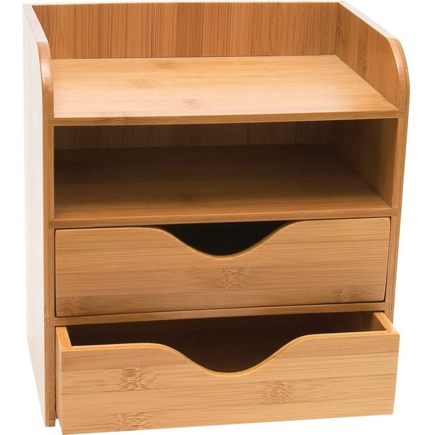 Lipper International Bamboo Desk Organizer, 4Tier