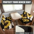 thumbnail image 2 of XYZCANDO Sunflower RV Dinette Cushion Covers Washable Bench Seat Cover Comfortable Cushion Covers for Couches and Sofas Universal Slip Covers for Loveseat Stretchable 2 Seat Couch Cover Black, 2 of 7