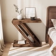 thumbnail image 4 of Tribesigns Solid Wood Side Table, 2-Tier Narrow End Table, Small Bedside Furniture, Accent Nightstand for Living Room, Bedroom, Brown, 4 of 6