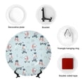 thumbnail image 4 of Kdxio Poodle Playing Skateboard Bone China Decorative Plate Ceramic Decorative Plate for Home Office Wall Stand Decorative Plates for Home Bedroom-6in, 4 of 6