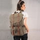 thumbnail image 5 of Mochila de viaje escolar KAUKKO para universidad flexible con portátil para 15 ", 22L (lienzo / Caqui) KAUKKO  EP5AApricot[2pcs], 5 of 5