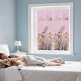 thumbnail image 3 of Easter Bunny Window Privacy Film, Pink Rabbit Spring Flowers Leaves Rustic Plants Static Cling UV Sun Blocking Heat Control Window Tint Day and Night, Non-Adhesive One Way Privacy Cover 19.6''x39.3'', 3 of 7