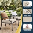 thumbnail image 4 of Kimunuk 2Pcs Outdoor Chair Cushions Slipcovers, 22" x 22" Replacement Waterproof Non-Slip Patio Seat Cushion Covers with Handle,Cream, 4 of 7