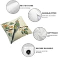 thumbnail image 4 of Acheng Decorative Throw Pillow Covers Couch Square Pillowcases Cushion for Bedroom Sofa Farmhouse Decor ,2 pcs(Hummingbird) White, 4 of 6