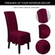 thumbnail image 5 of 4Uds Volantes Falda Extensible Comedor Silla Fundas Super Ajustado Silla Protector Hogar Decoraciones borgoña, 5 of 9