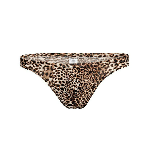 HoWD Underwear Leopard Print Breathable Men T Shape Underpants Thongs ...