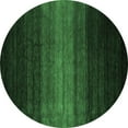 thumbnail image 1 of Ahgly Company Indoor Round Abstract Emerald Green Contemporary Area Rugs, 5' Round, 1 of 4