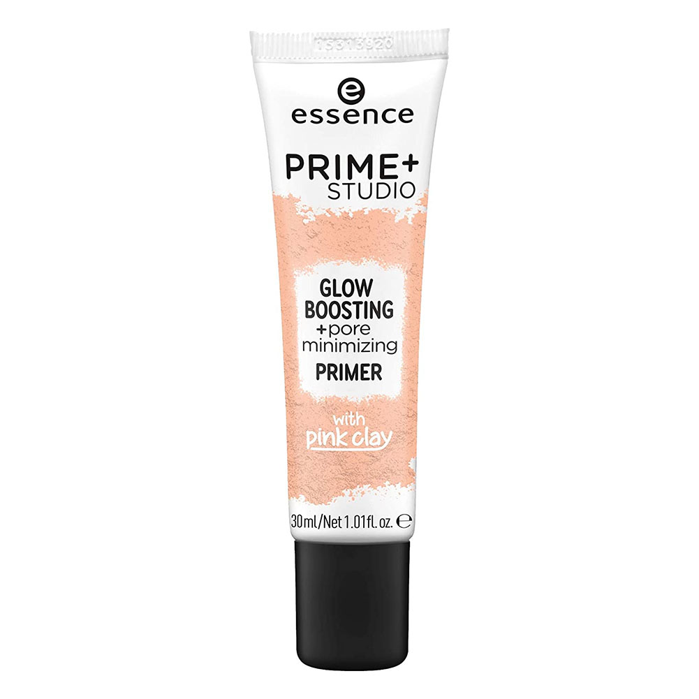 Essence Primer Glow Boosting + Pore Minimizing Primer with pink clay