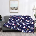 thumbnail image 5 of KLL Lama in Space Print Fleece Throw Blanket, Horizontal Fleece Bedding Cute Soft Blankets Comfy Fleece Flannel Plush Home Decor for Couch & Bed -50"x40", 5 of 9
