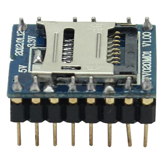 Módulo de voz WTV020-SD compatible con tarjeta de memoria de 32M-1GB, tarjeta Mini SD, módulo de sonido MP3 Likrtyny Para estrenar
