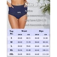 thumbnail image 7 of FEOYA Women's High Waisted Bikini Bottom Ladies Full Coverage Swim Bottoms Tummy Control Bathing Suit with Pockets Swimsuit Shorts for Gym Swimming S Blue, 7 of 7