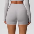 thumbnail image 4 of JIUWEN Gym Shorts Women Crossover Biker Shorts High Waisted Spandex Workout Yoga Booty Shorts with Pockets-Light Gray-L,Gym Shorts Women,Butt Lifting Shorts,Booty Shorts, 4 of 9