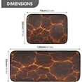 thumbnail image 3 of GZHJMY Kitchen Rugs 2 Piece Waterproof Non Slip Kitchen Mat Lava Textures Kitchen Rug Set for Sink Office Kitchen Cafe, 19.7"x47.2"+19.7"x27.6" Carpet Runner, 3 of 7
