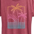 thumbnail image 3 of Instant Message - Line Drawing Sunset - Women's Short Sleeve Graphic T-Shirt, 3 of 6