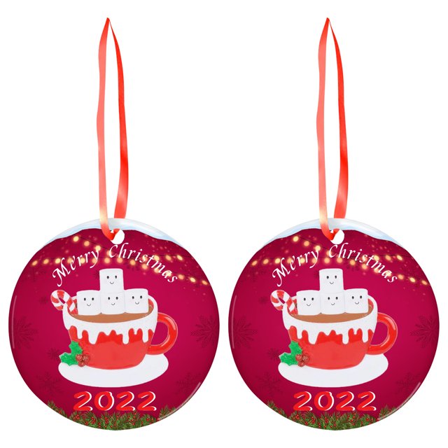 Regalo de Navidad para ella Regalo para Navidad Colgante Árbol de Navidad Decoración 2PCS Wmkox8yii fhajkh4728