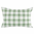 thumbnail image 2 of Sage Green Buffalo Plaid King Size Pillow Cover,Pillowcase Protectors with Zipper,Breathable Decorative Throw Pillow Case Cover,Green White Checkered Farmhouse Pillow Shams for Couch Sofa 20x36Inch, 2 of 8