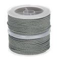 thumbnail image 1 of 2uds Nylon Hilo Cordel Rebordear Cordón 2mm Extrafuerte Trenzado Nylon Artesanía Cuerda para Pulseras Joyería Fabricación Bricolaje Artesanía 11M/36 Pies, Gris, 1 of 7