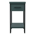 thumbnail image 2 of Mingard 1-Drawer and 1-Shelf Solid Wood Side Table, Antique Green, 2 of 6