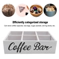 thumbnail image 3 of Contenedor De Cápsulas De Café, Organizador De Estación De Café De Con Divisores Extraíbles Y Cesta Con Asa Para Paquetes De Azúcar Y Té, 3 of 7