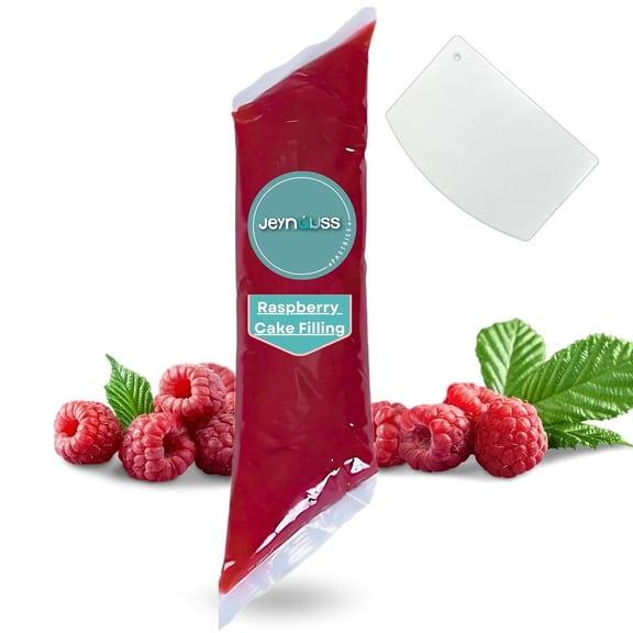 Jeynuuss Raspberry Cake Filling 2LB With a Spatula Pastry Filling Raspberry Filling for Cakes cream cheese filling Mermelada para Hornear Cake Filling Tub
