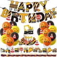 thumbnail image 3 of Decoración de fiesta de cumpleaños de construcción, globo excavadora, Tractor, camión, vehículo, bolsas de regalo, platos de papel, vasos, suministros para niños, 3 of 4