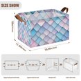 thumbnail image 7 of Yayeee Foldable Storage Basket for Shelves with Handles Set of 2 Waterproof Cloth Bins, Purple Art Pattern, 7 of 7