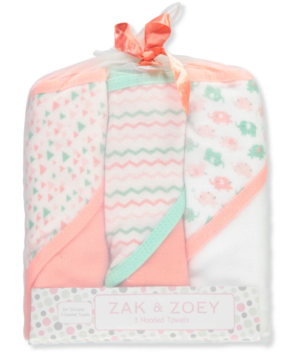 3 hooded towels
