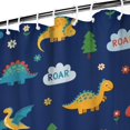 thumbnail image 3 of Dark Blue Dinosaurs ROAR Pattern Shower Curtain 72"x72" ,Bathroom Decorative Shower Curtains Set with 12 Hooks,Modern Waterproof Washable Shower Curtain, 3 of 6