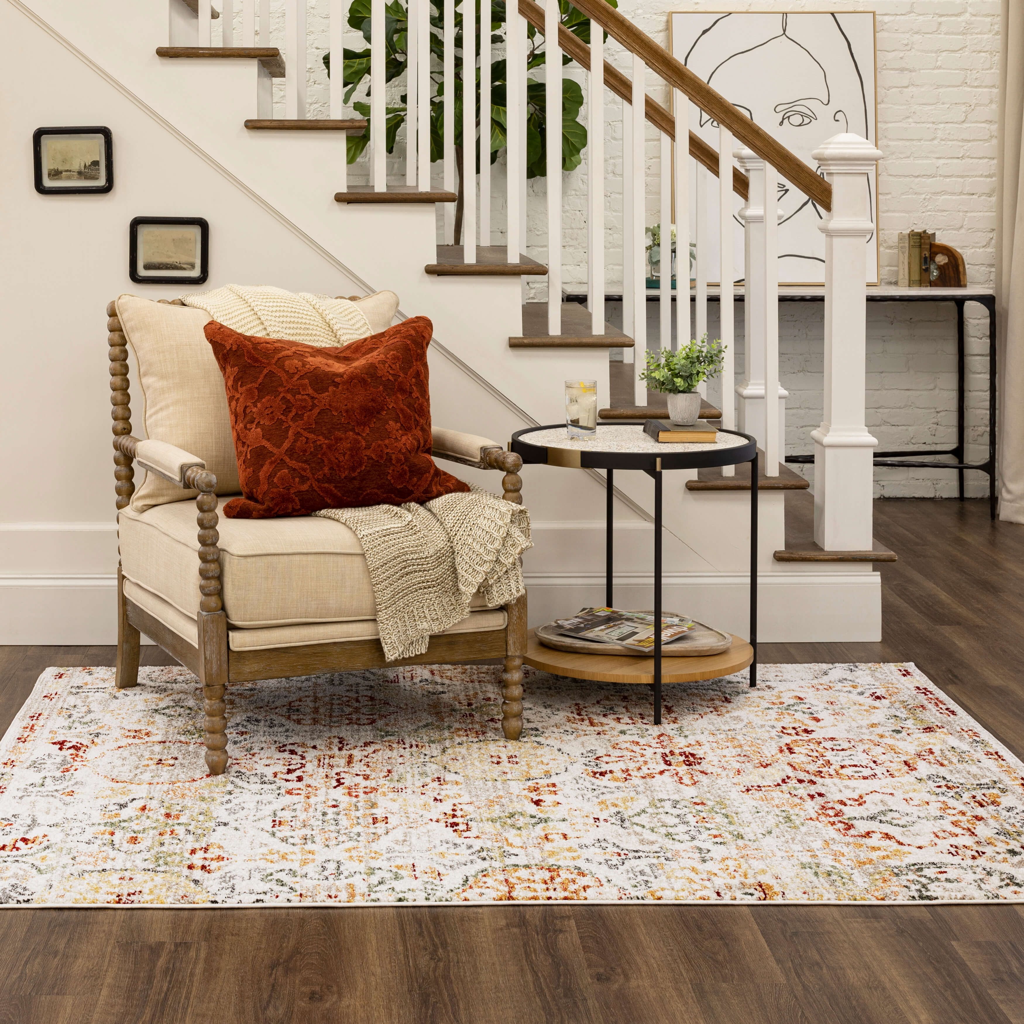 Mohawk Home Keane Indoor Ornamental Area Rug, Red, 3' 3" x 5'