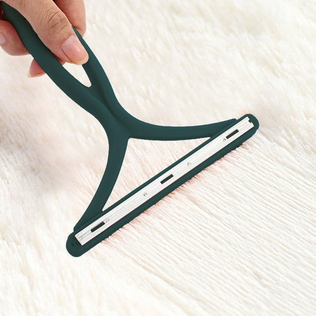 1Pc Portable Carpet Scraper Rake,Manual Lint Remover,Portable Fabric Shaver,Double Sided Pet Hair Remover,Carpet Rake Fuzz Hairball Shaver Brush for Carpet,Car Mat,Couch,Clothes,Pet Bed,Furniture,Rug