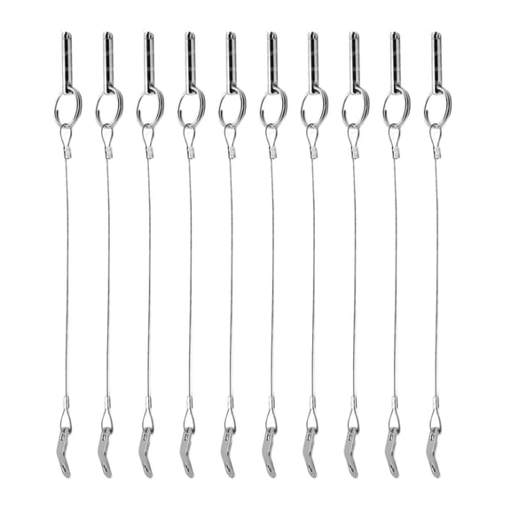 MARINE CITY Bimini Top Quick Release Pin with Cable, 304 Stainless Steel - 1/4 Inches x 1 Inch Grip, for Marines, Ships, Yachts, Deck Hinges, Boat Pack of 10