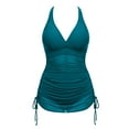 thumbnail image 6 of CHGBMOK Women One Piece Swimsuit Tummy Control Swim Dress Slimming Mesh Sheer Sarong Wrap Bathing Suit High Waisted Swimwear with Skirt, 6 of 6