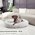 thumbnail image 3 of Ryder Faux Fur Cuddler Donut Bed, Large, Whisker Gray, 3 of 6