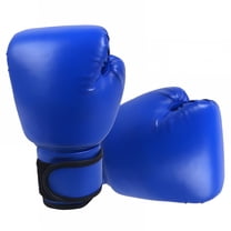 TELOLY Boxing Gloves, Kick Boxing Leather Spar Heavy Bag Workout Gloves for Adults and Children, Blue
