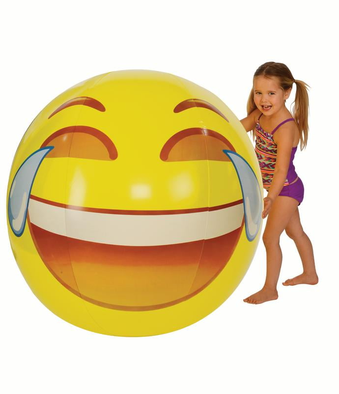 Huge 56" Emoji Wink Beach Ball; Almost 5 FEET! Kangaroo Emoji Universe