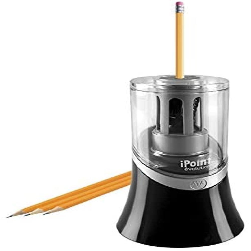 Westcott 14888 iPoint Evolution Electric Pencil Sharpener Black and Silver