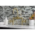 thumbnail image 3 of Kingston Brass KS2177RKX Webb Bridge Brushed Brass Bathroom Faucet with Matching Pop-up Drain, 3 of 7